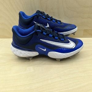 Nike Alpha Huarache Elite 4 Blue White Baseball Metal Cleats DR6851-414 Mens 7.5